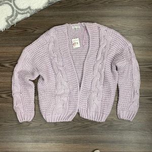 NWT Woven Heart Lavender Cardigan Size XS
